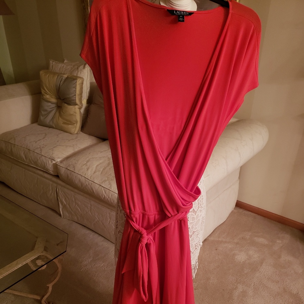 Lauren Ralph Lauren Deco Wide Leg Belted Jumpsuit